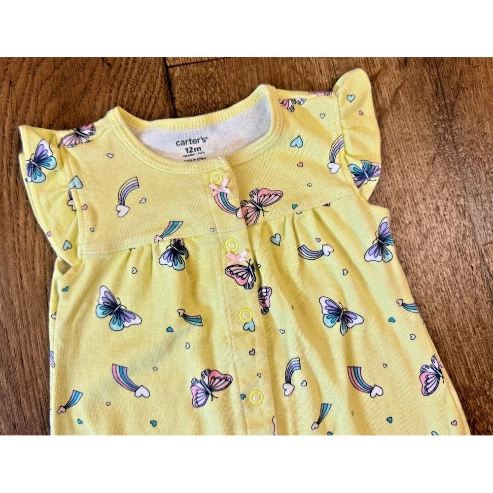 Baby Summer Rompers Girls 12 Months Clothes Outfits Lot Bundle Toddler Butterfly